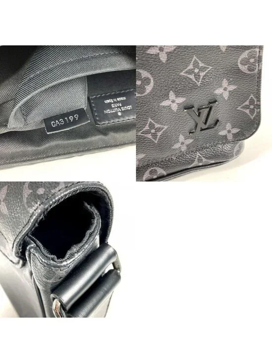 Louis Vuitton Shoulder Bag District PM NM Monogram Eclipse Canvas Black - Picture 9 of 9